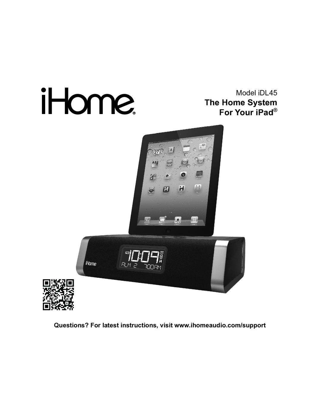 iHome iDL45 manual Home System For Your iPad 