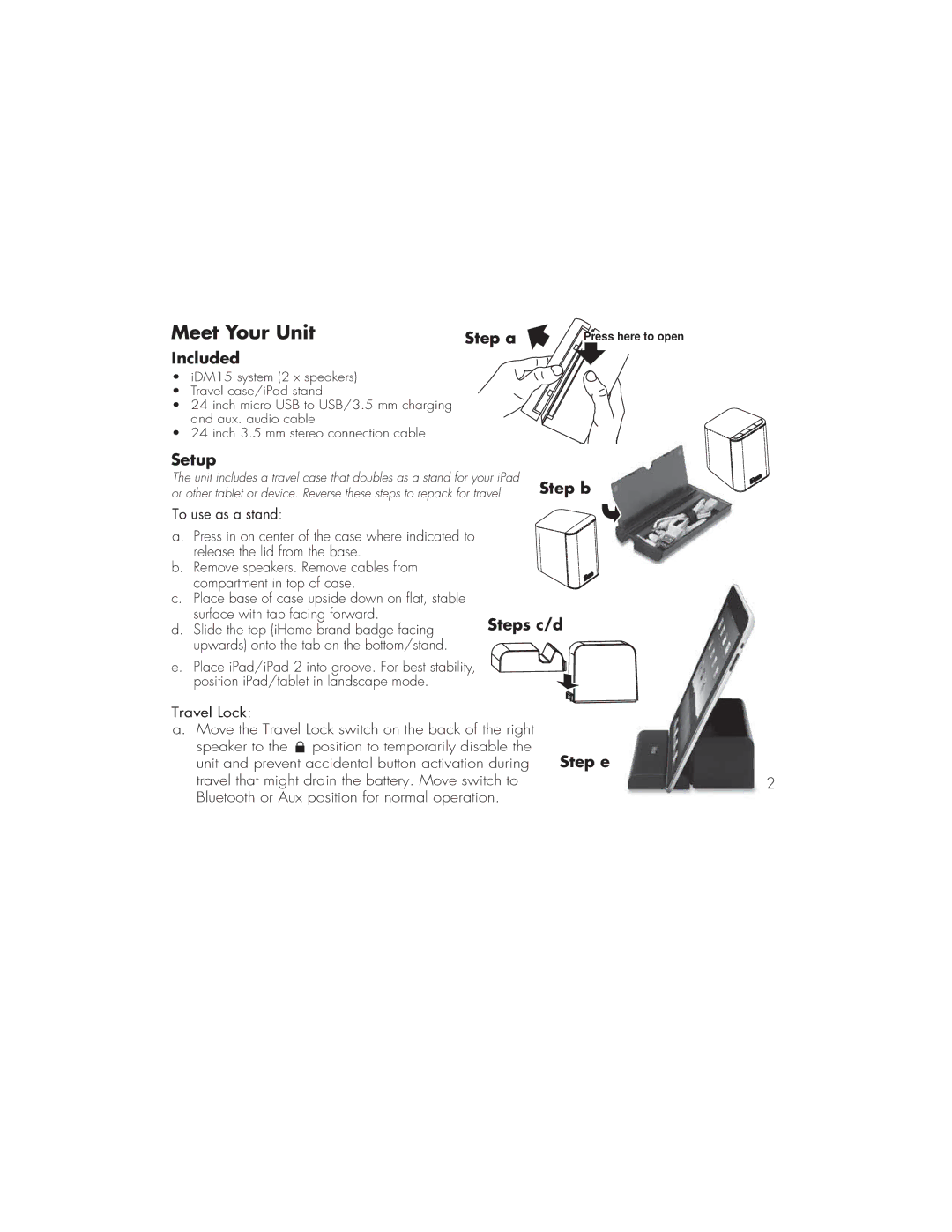 iHome iDM15 manual Step a 