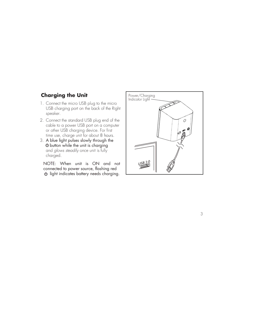 iHome iDM15 manual Charging the Unit 