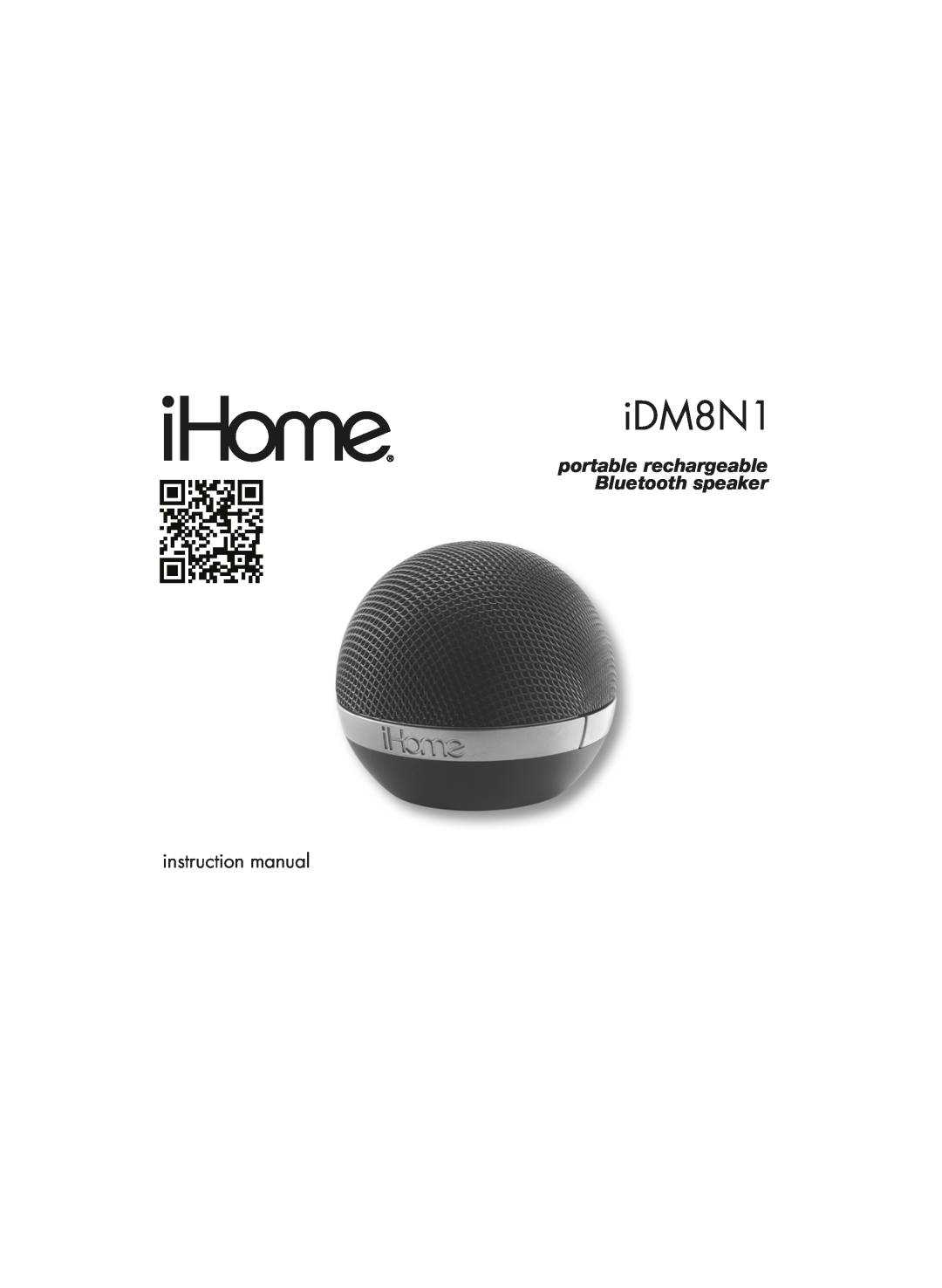 iHome iDM8N1 instruction manual portable rechargeable Bluetooth speaker 
