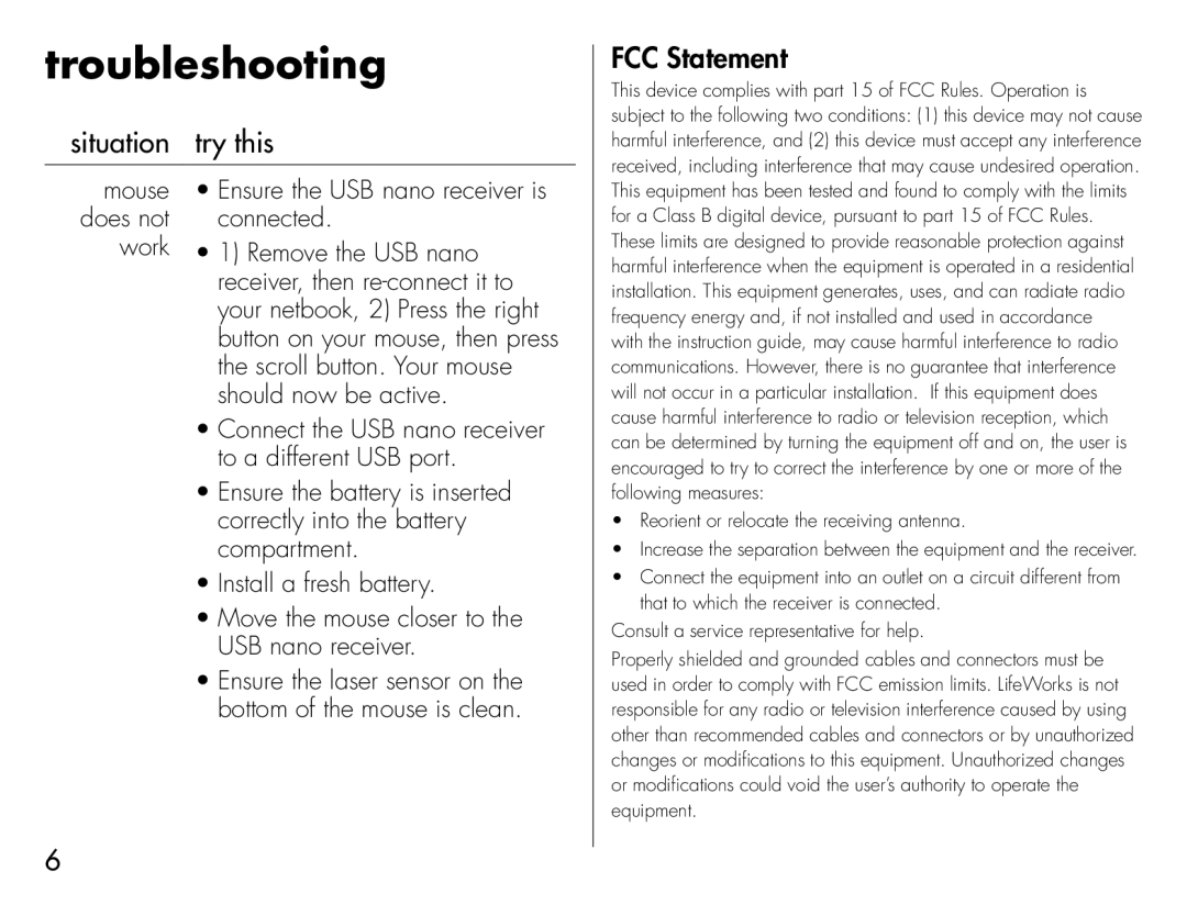 iHome IH-M184ZC, IH-M182ZB, IH-M183ZW quick start Troubleshooting, Situation Try this 