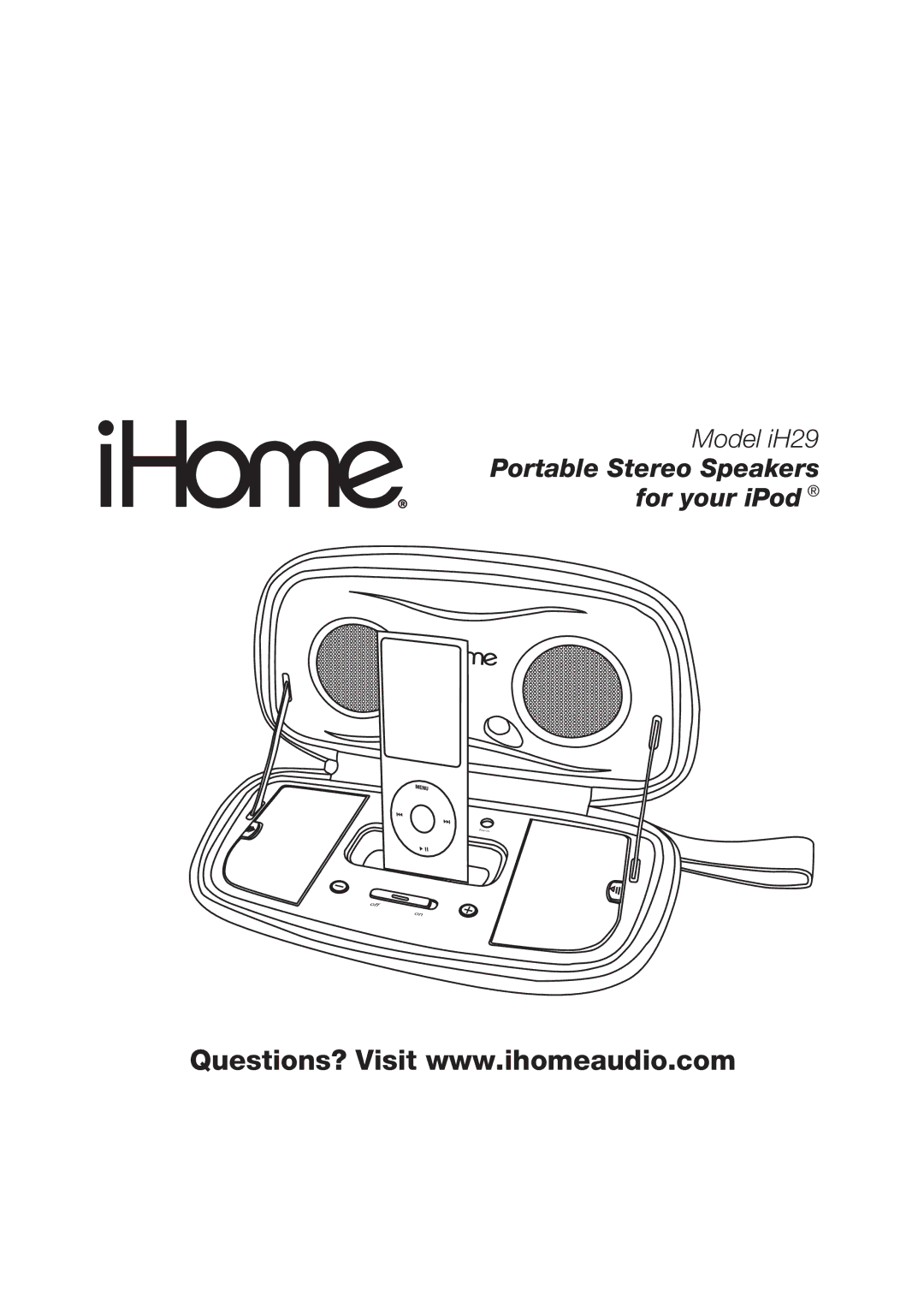 iHome iH29 manual Portable Stereo Speakers for your iPod 