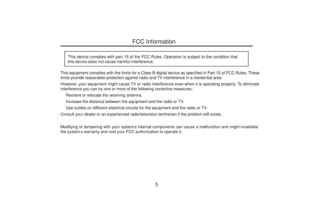 iHome iH30 warranty FCC Information 