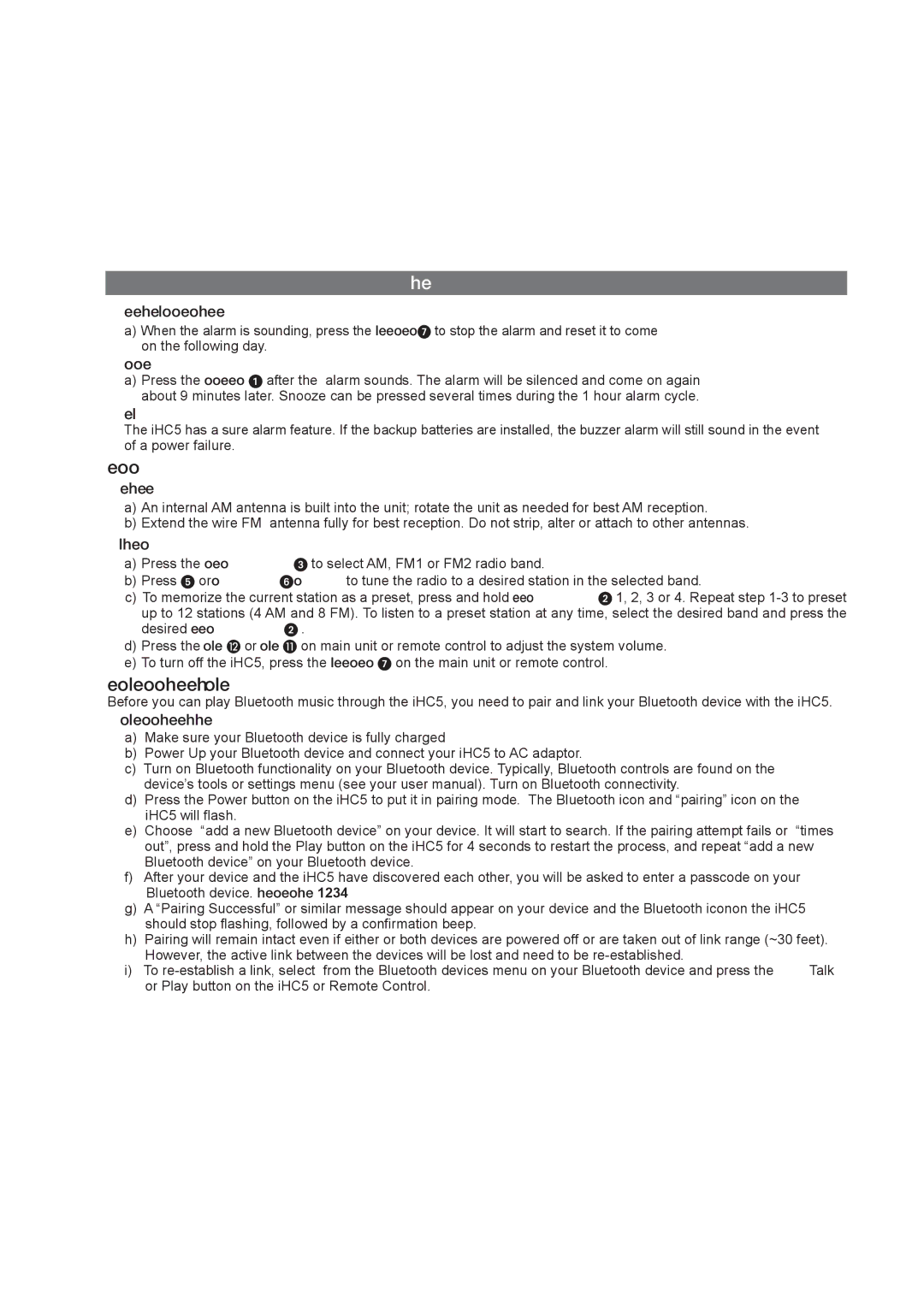 iHome iHC5 manual Listening to Radio 