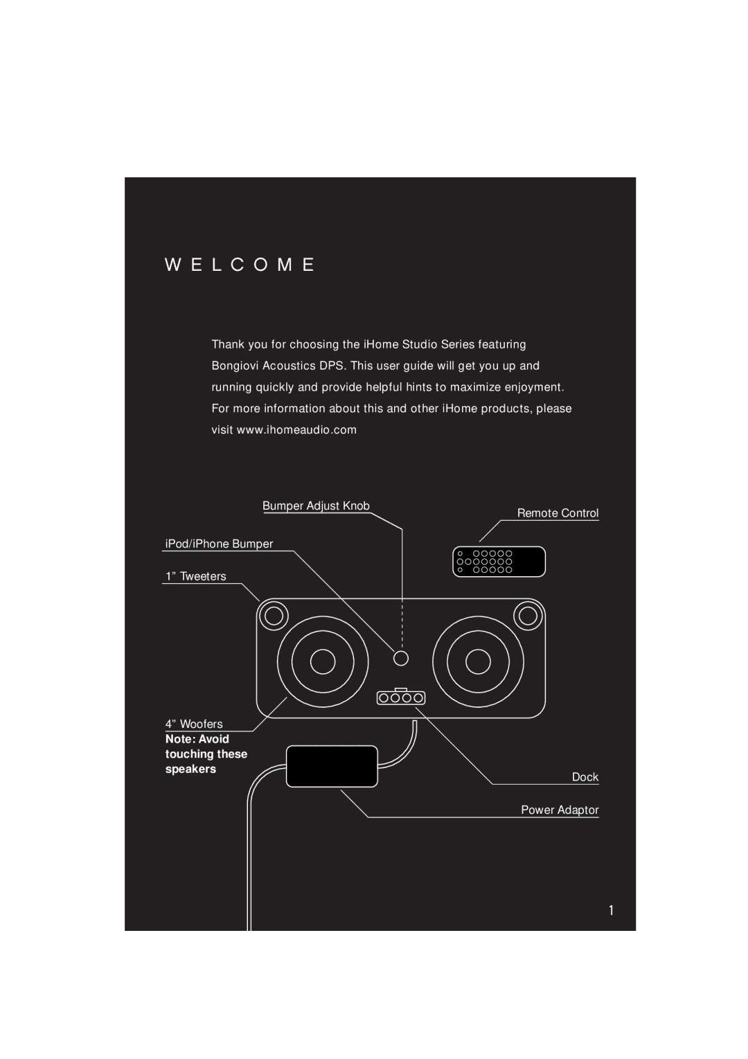 iHome iP1 manual L C O M E 