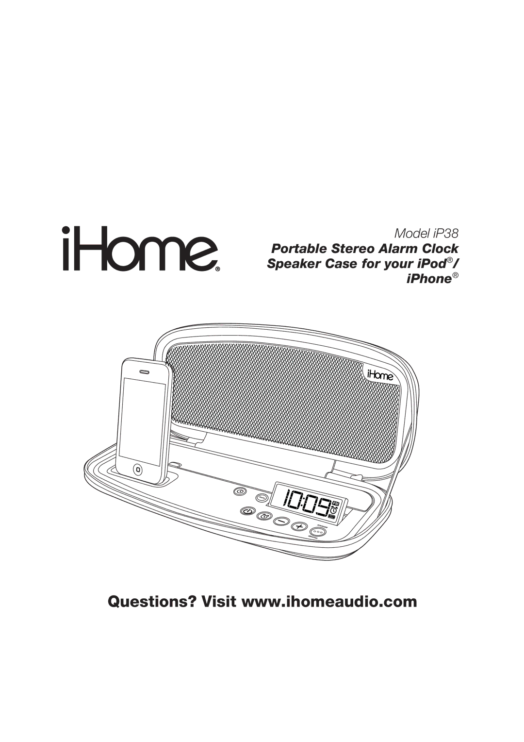 iHome IP38 manual Model iP38 