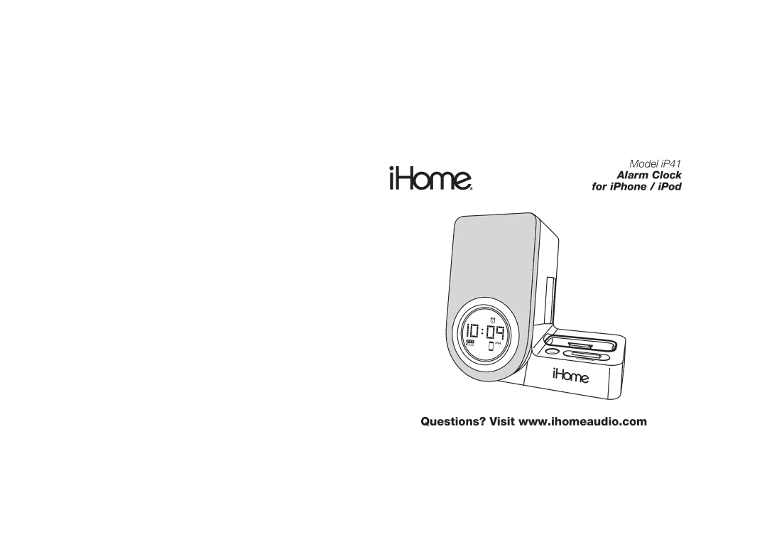 iHome iP41 warranty Alarm Clock for iPhone / iPod 