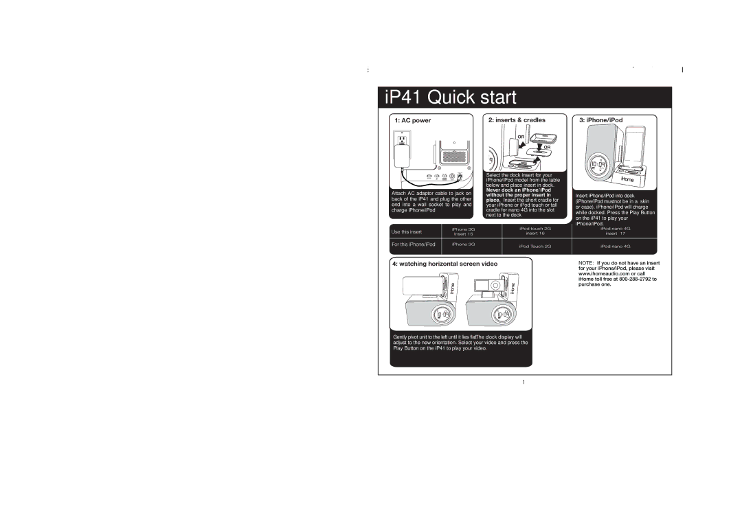 iHome iP41 warranty Consumer Guide to Product Safety 