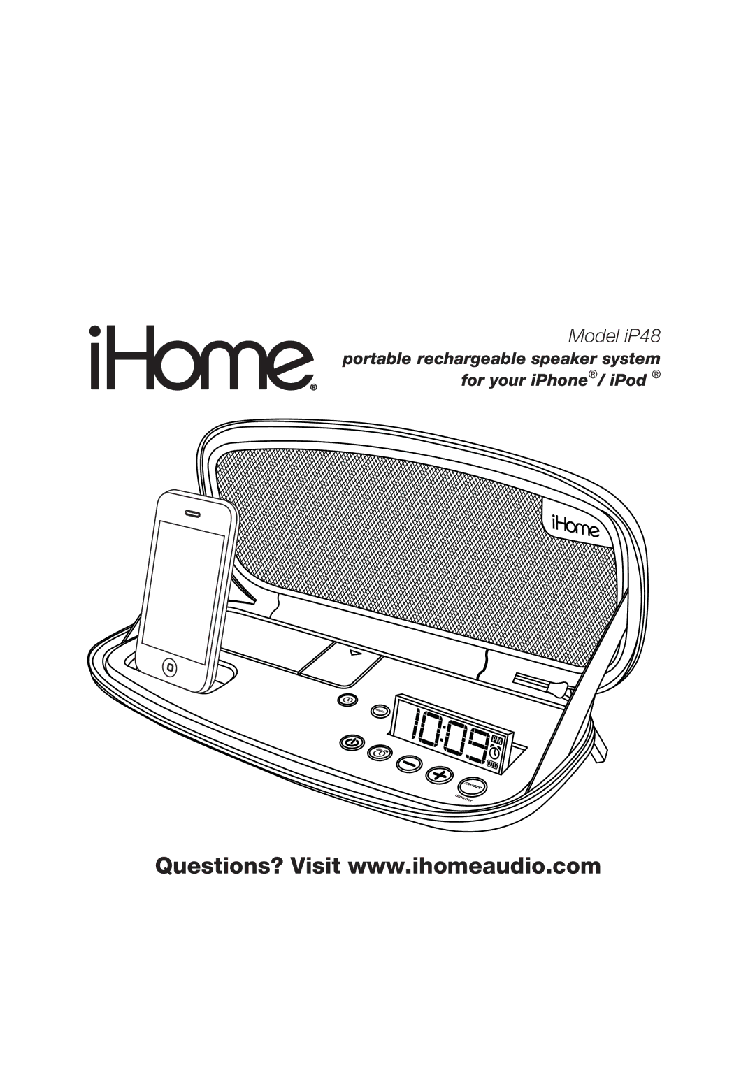 iHome IP48 manual Model iP48 