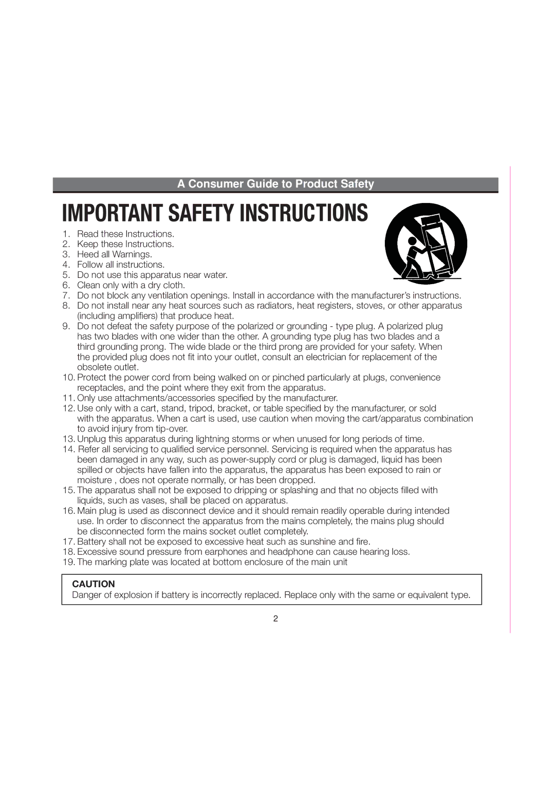 iHome iP51 manual Consumer Guide to Product Safety 