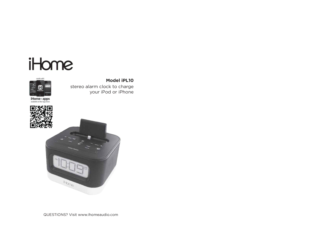 iHome IPL10 instruction manual Model iPL10 