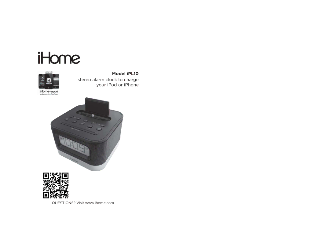 iHome IPL10 instruction manual Model iPL10 