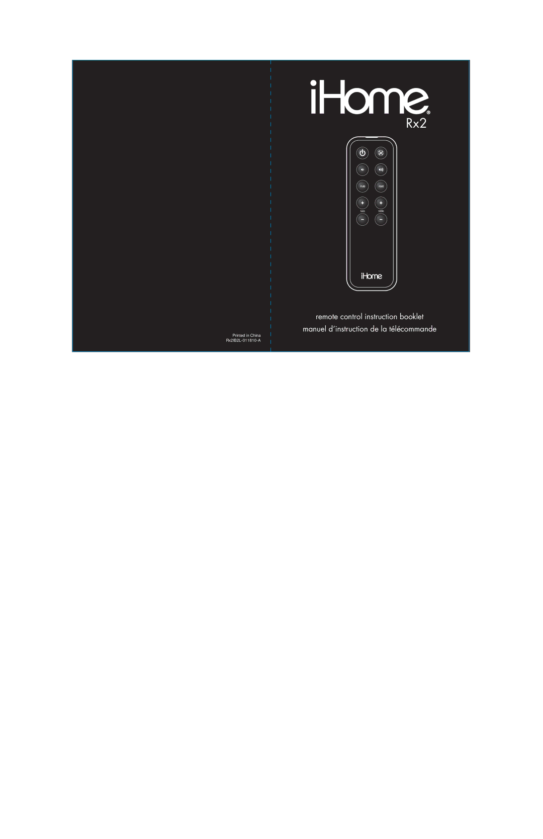 iHome Rx2 manual 