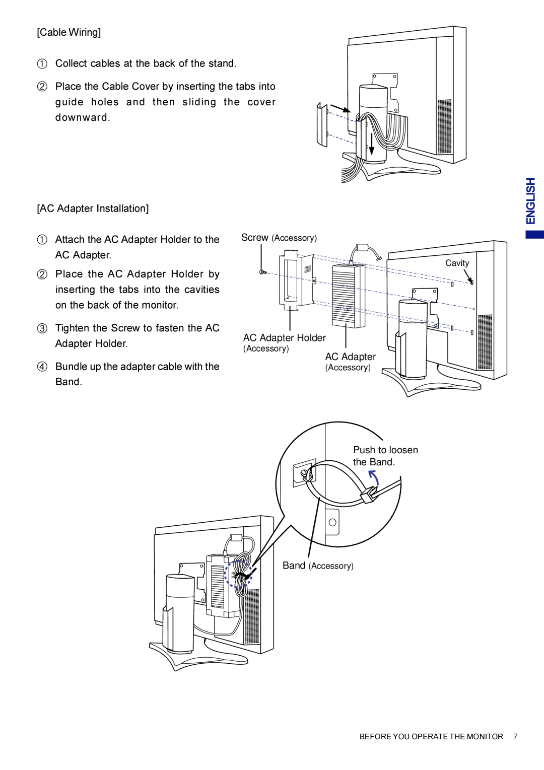 Iiyama AQ5311D BK user manual AC Adapter Holder 