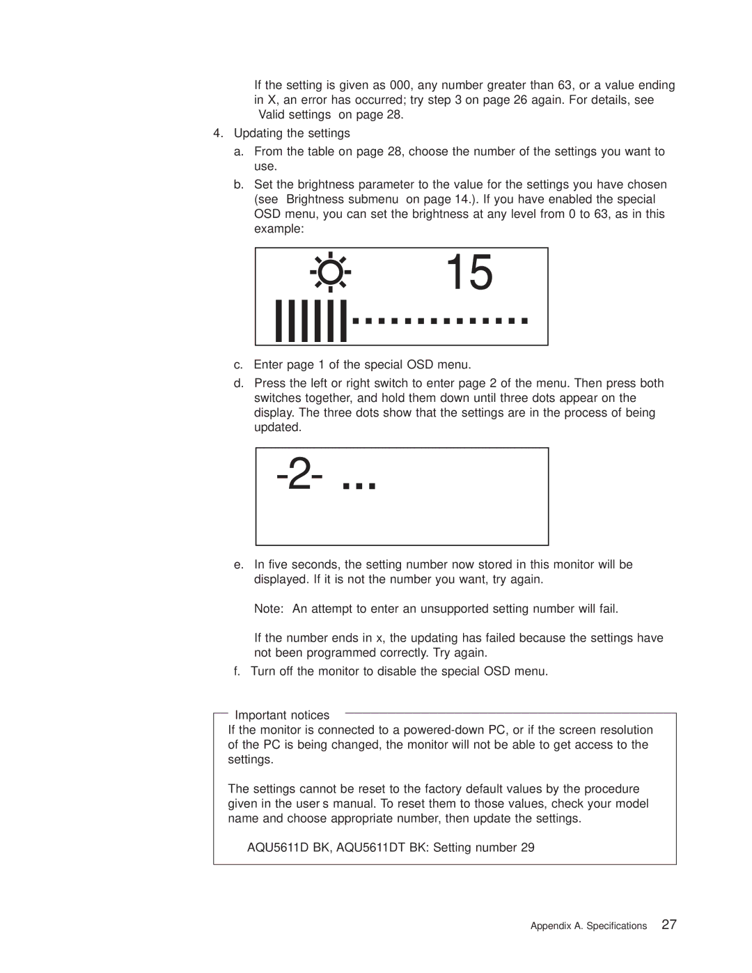 Iiyama AQU5611DTBK, AQU5611D BK manual Important notices 