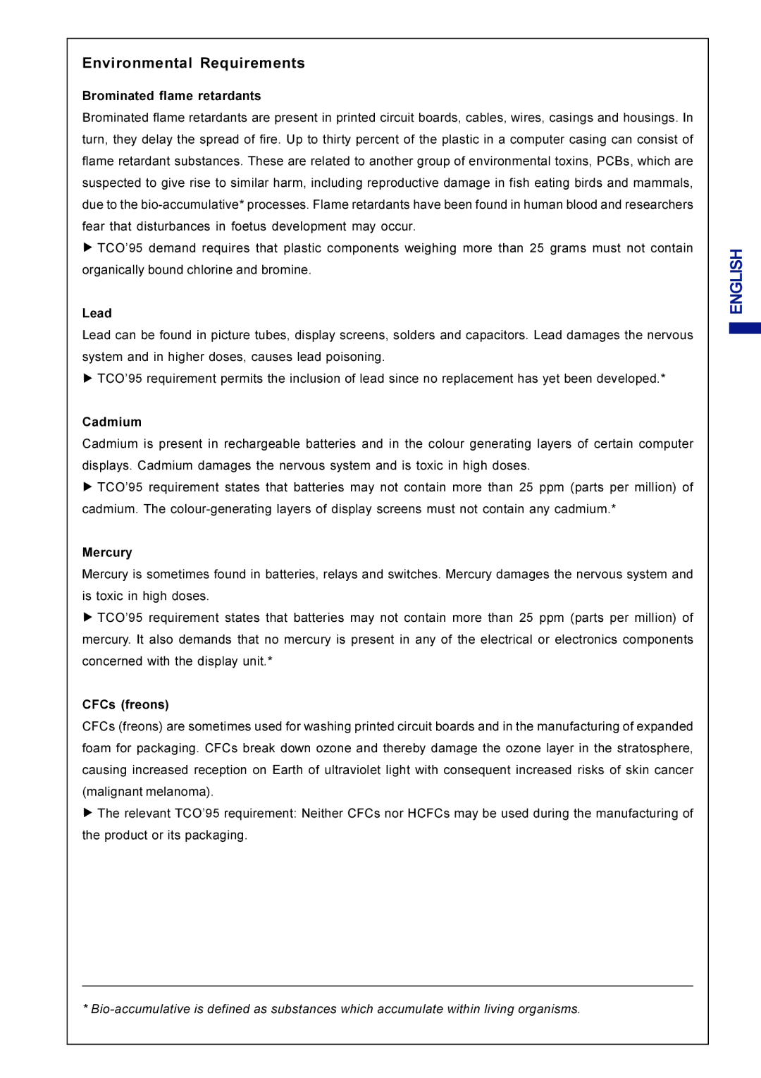 Iiyama AX3835UTBK user manual Environmental Requirements 