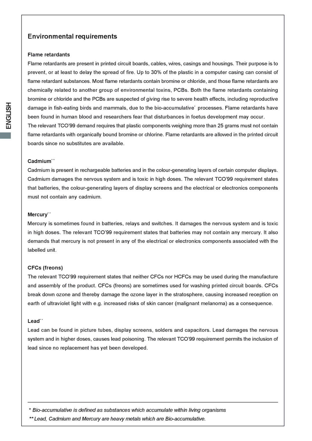 Iiyama E383S user manual Environmental requirements 