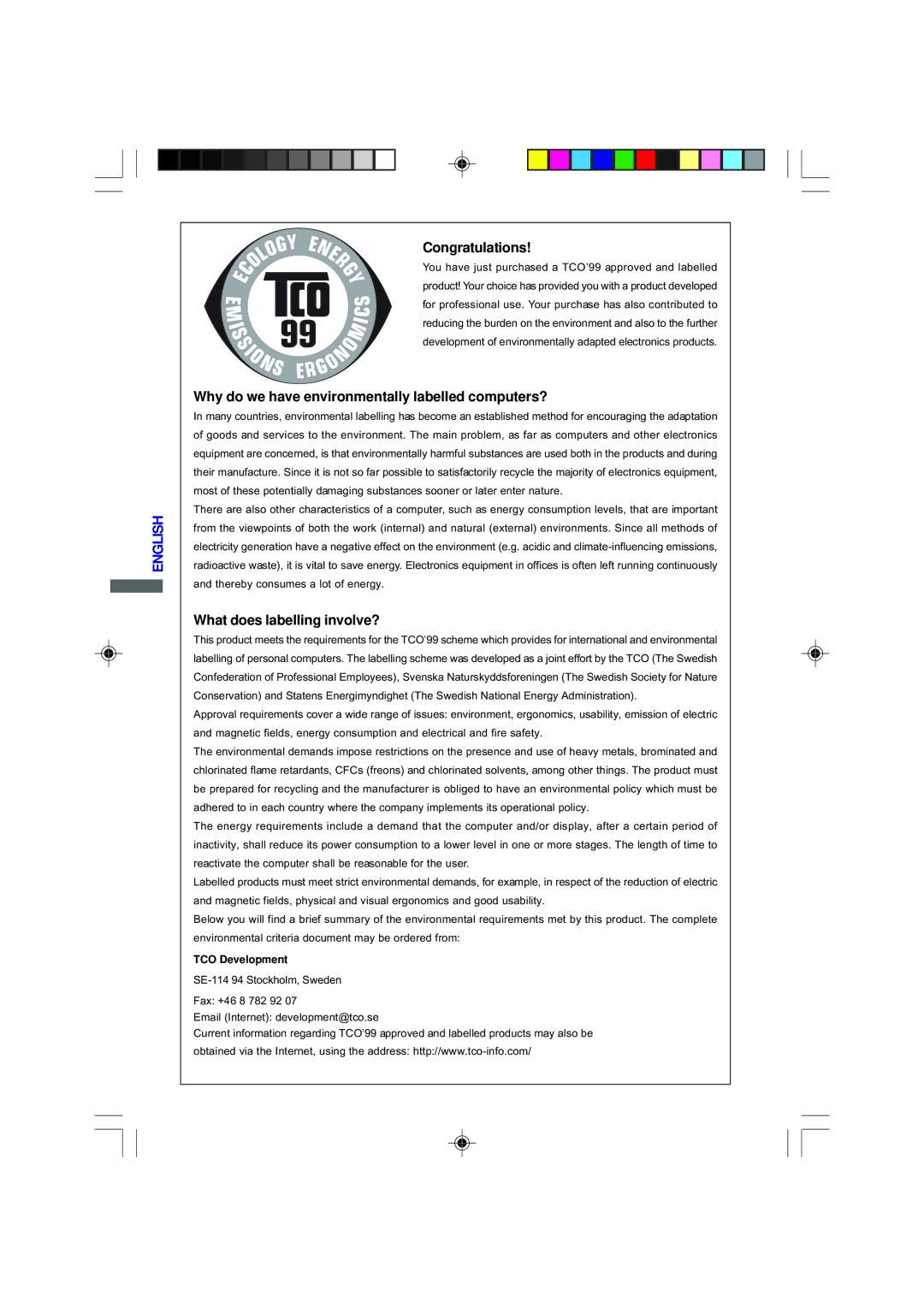 Iiyama E4835 user manual English 