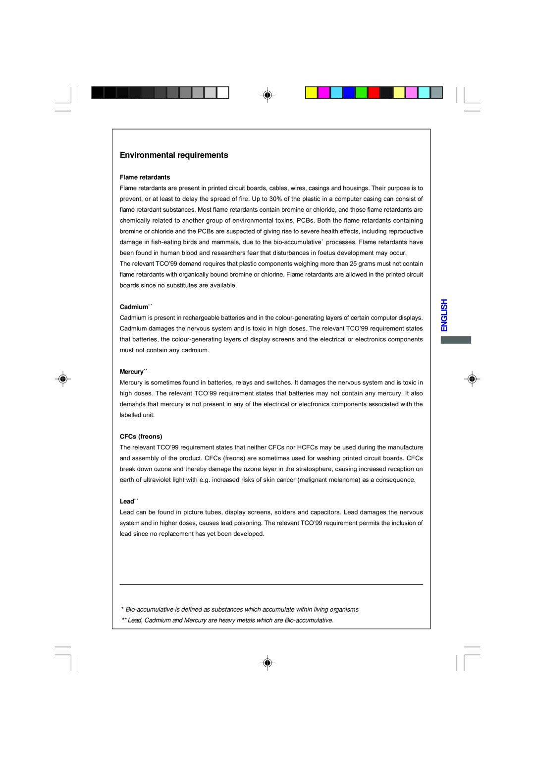 Iiyama E4835 user manual Environmental requirements 