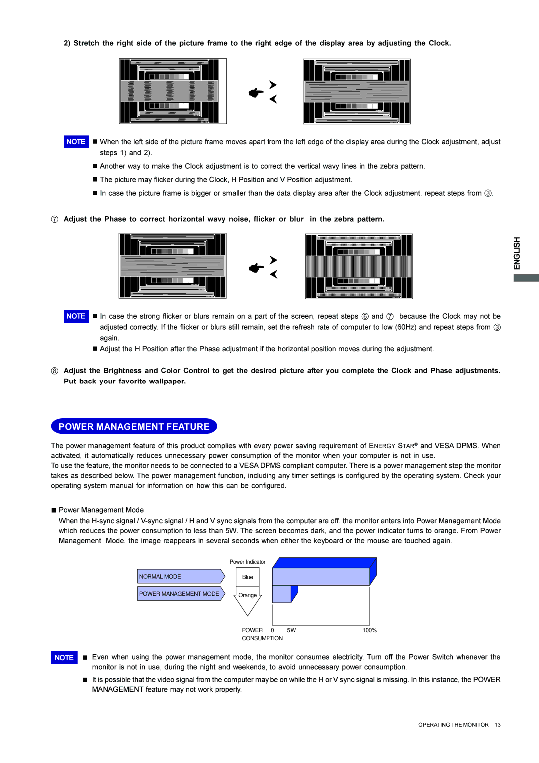 Iiyama L323W, L403W user manual Power Management Feature 