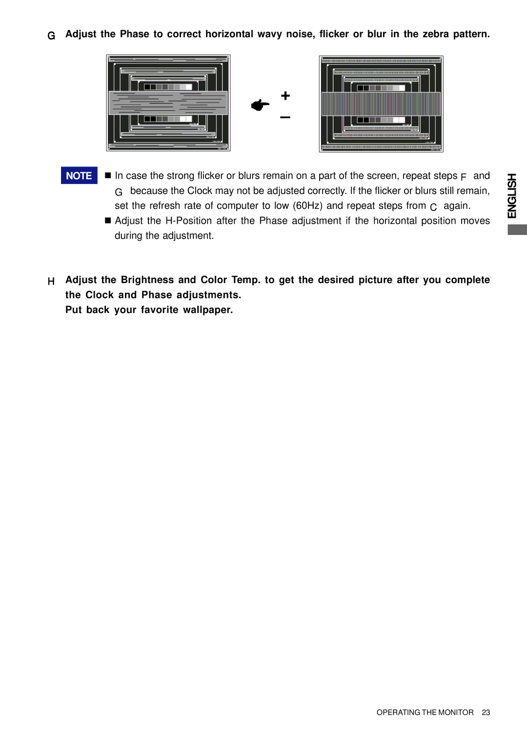 Iiyama PL2202W, PL2201W user manual English 