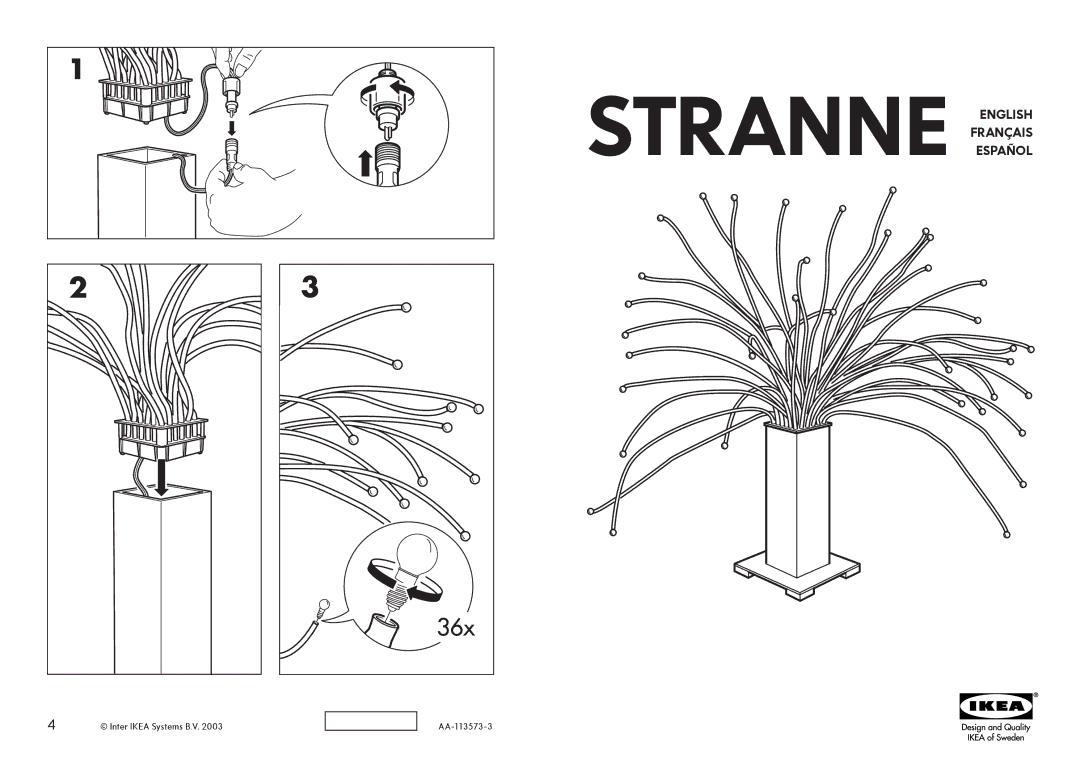 IKEA AA-113573-3 manual Stranne English 