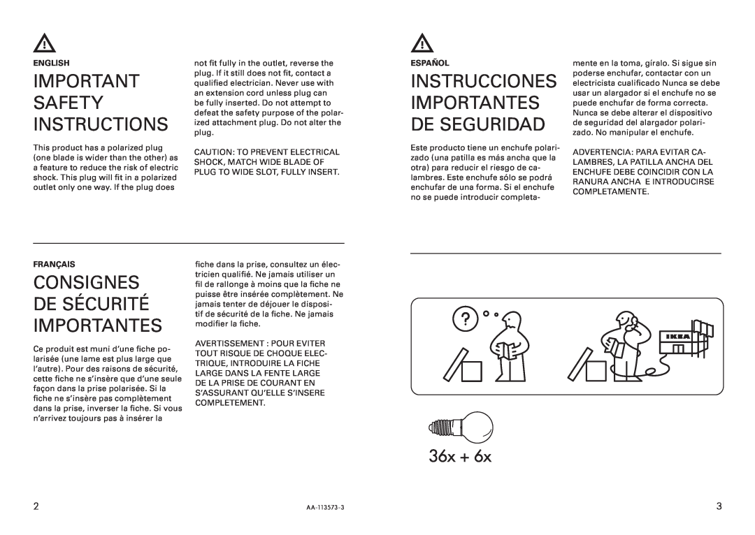 IKEA AA-113573-3 manual 