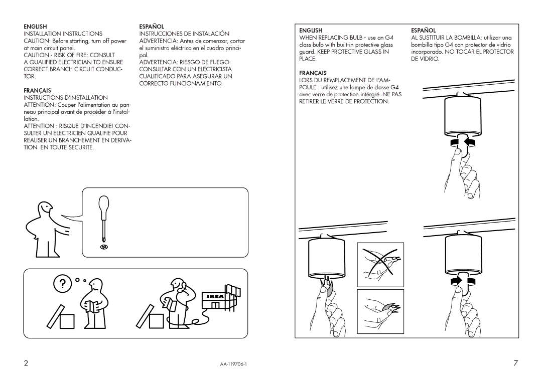 IKEA AA-119706-1 manual English 