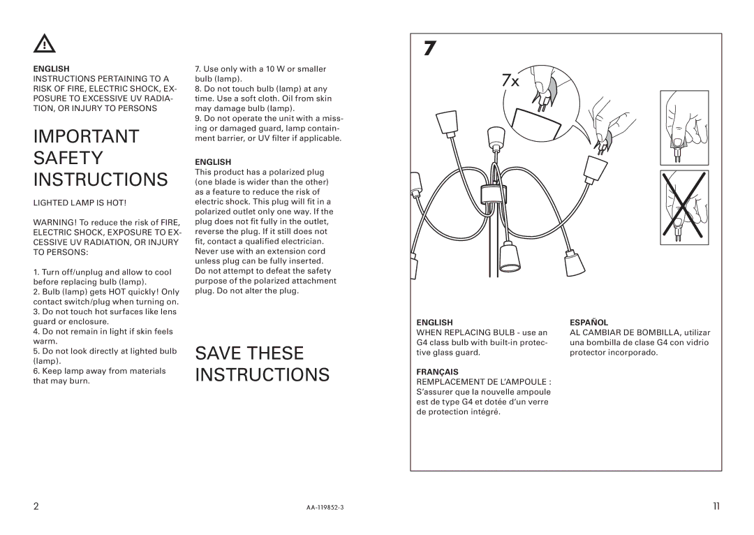 IKEA AA-119852-3 manual 