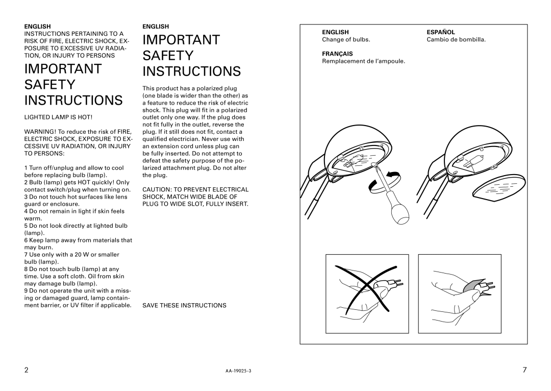 IKEA AA-19025-3 manual 