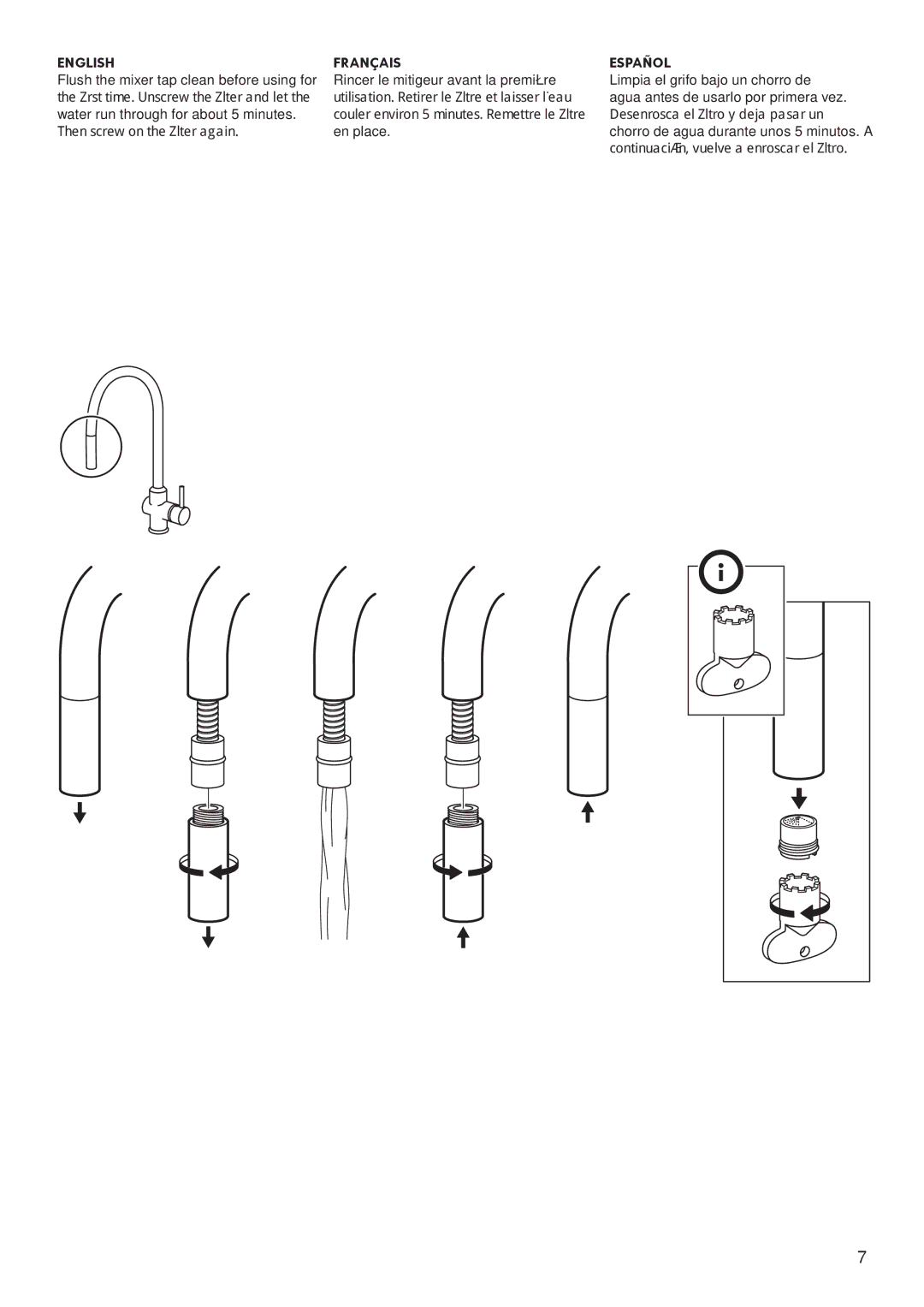 IKEA AA-220170-3 manual Then screw on the filter again 