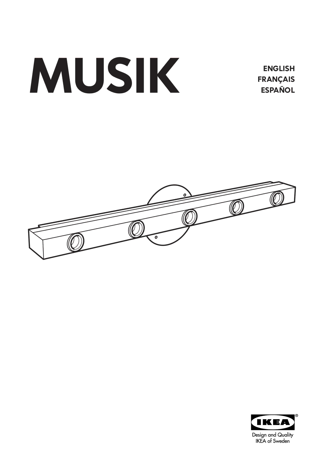 IKEA AA-250875-1 manual Musik English Français Español 