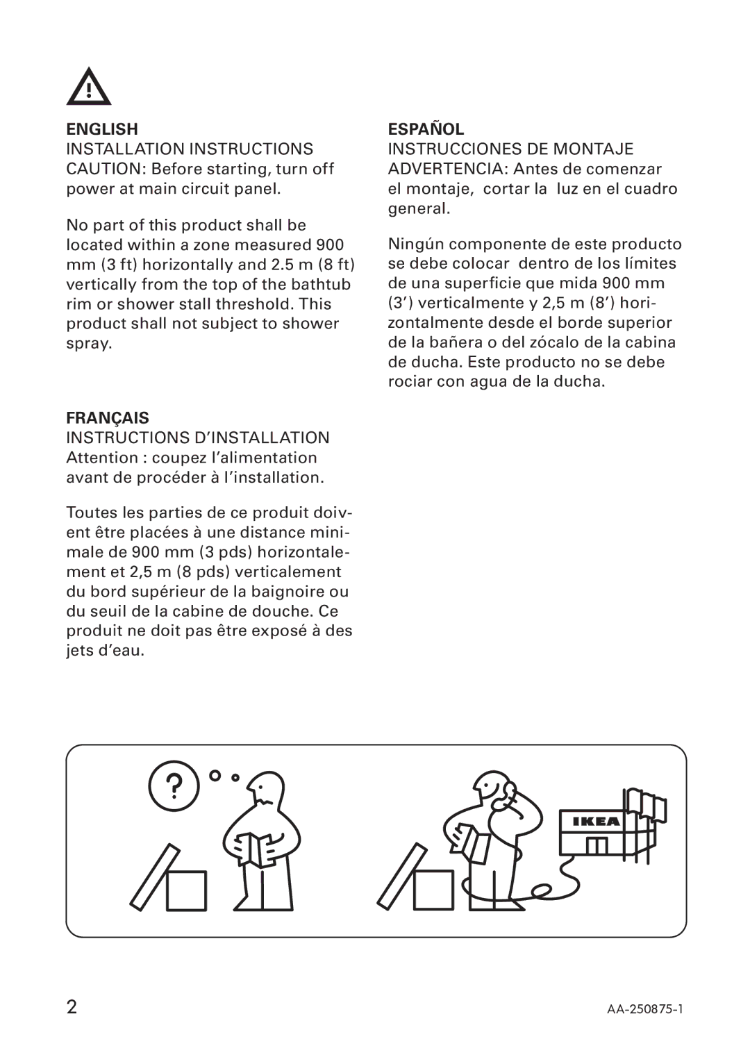 IKEA AA-250875-1 manual English 