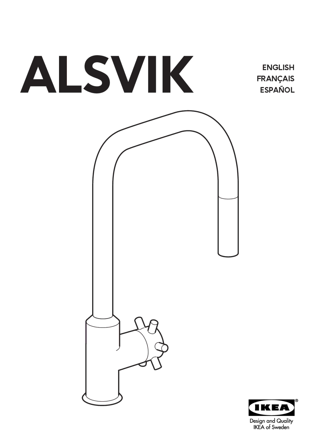 IKEA AA-289447-2 manual Alsvik English Français Español 