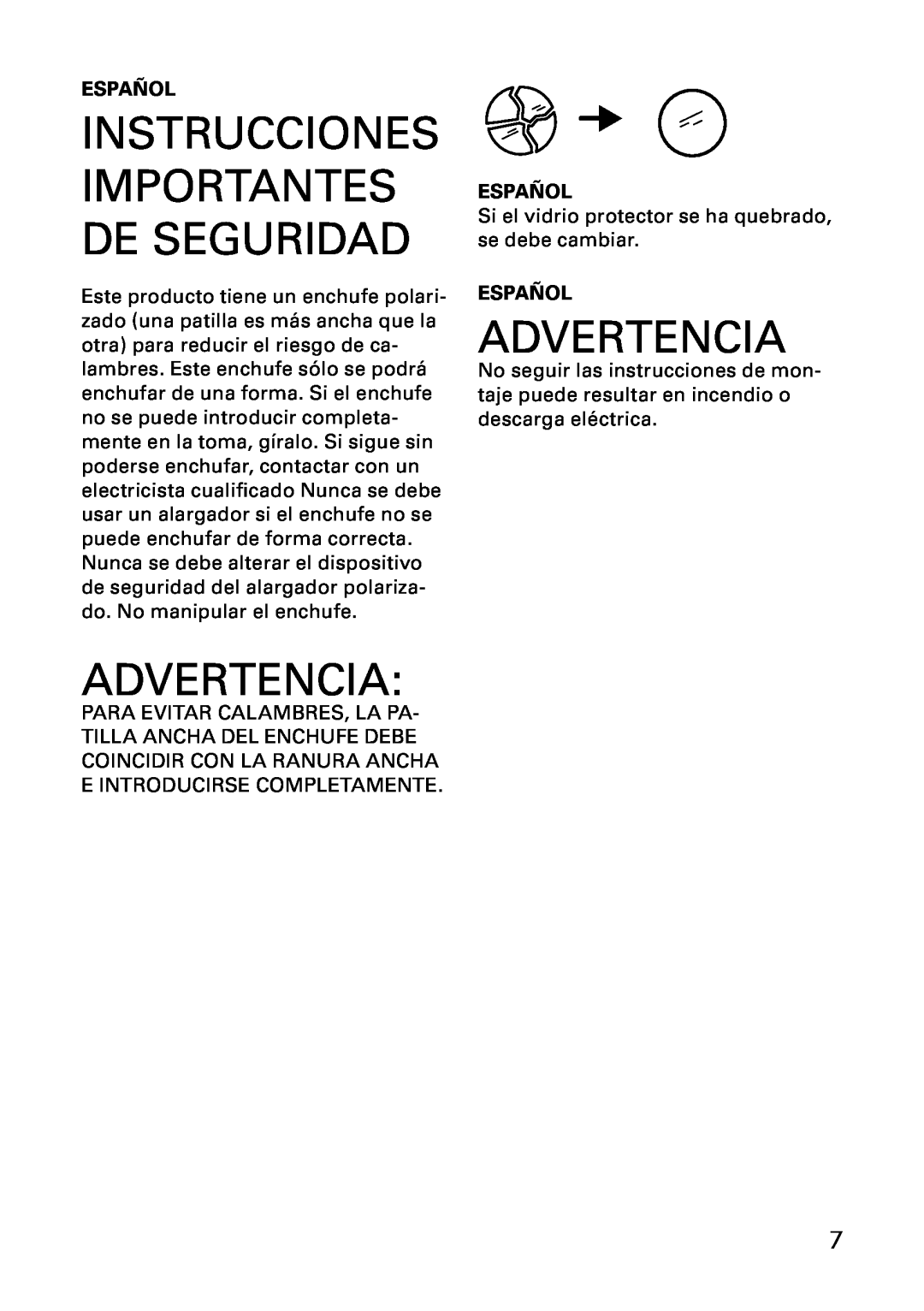 IKEA AA-297407-3, AA-297408-3 manual Advertencia, Instrucciones Importantes De Seguridad, Español 