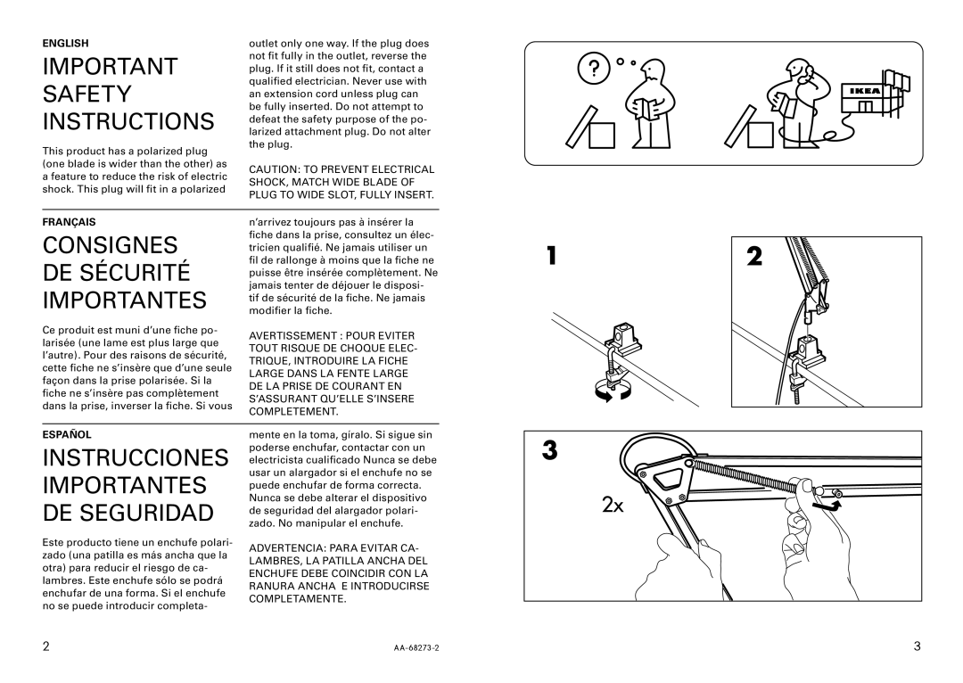 IKEA AA-68273-2 manual 