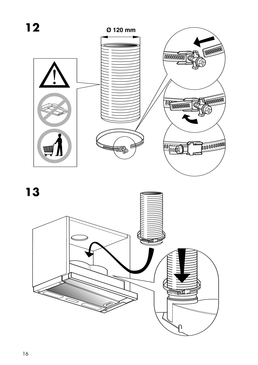 IKEA BF325 manual 120 mm 