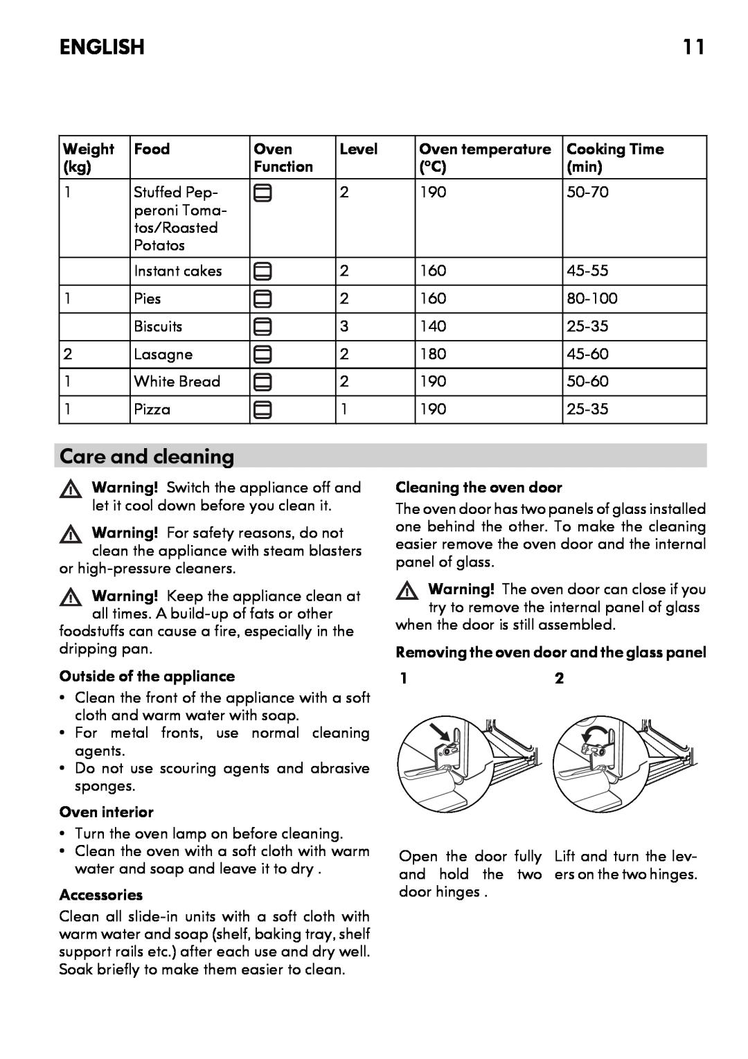 IKEA CG3 manual Care and cleaning, English 