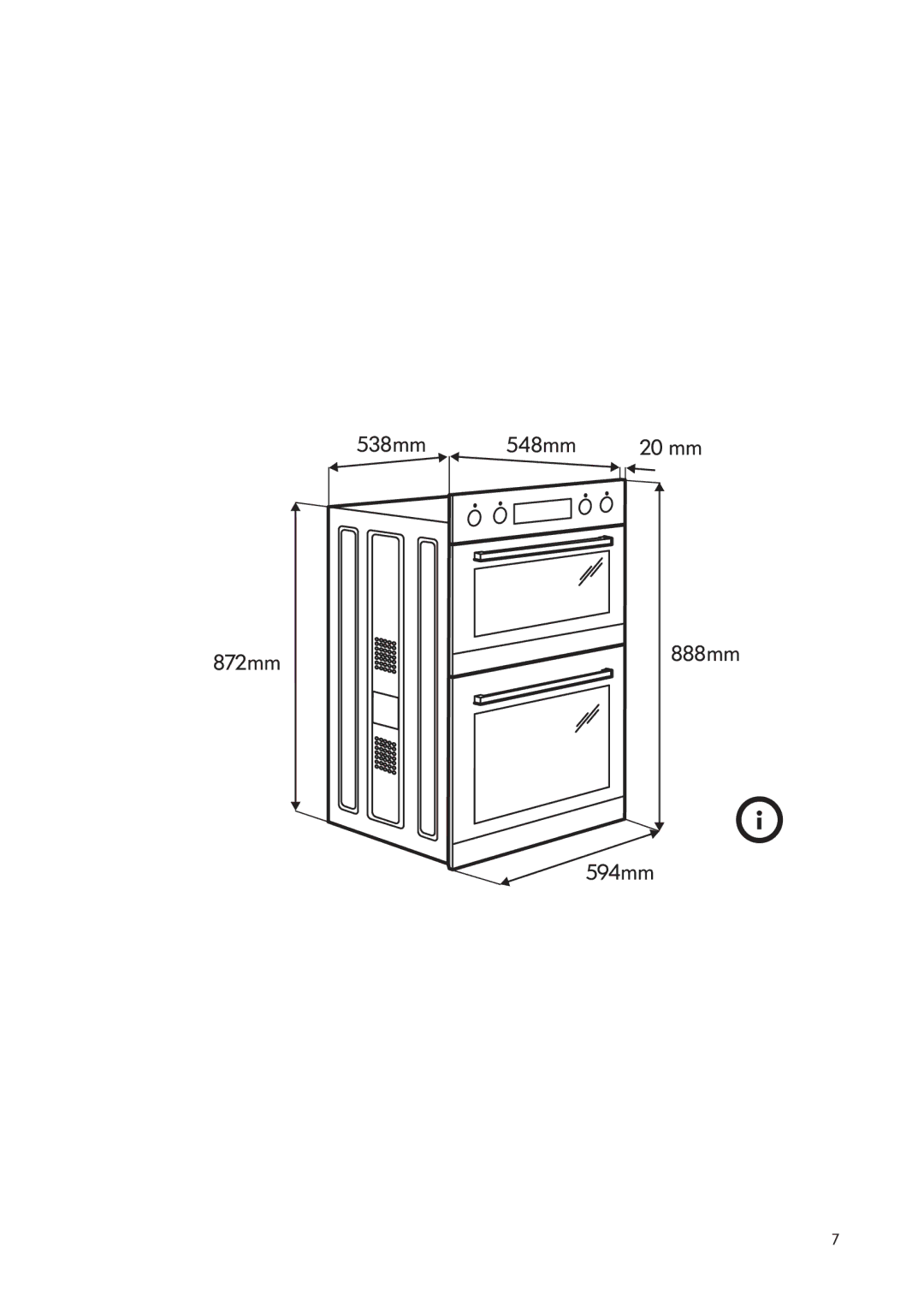 IKEA DOV8/2 manual 538mm 548mm 