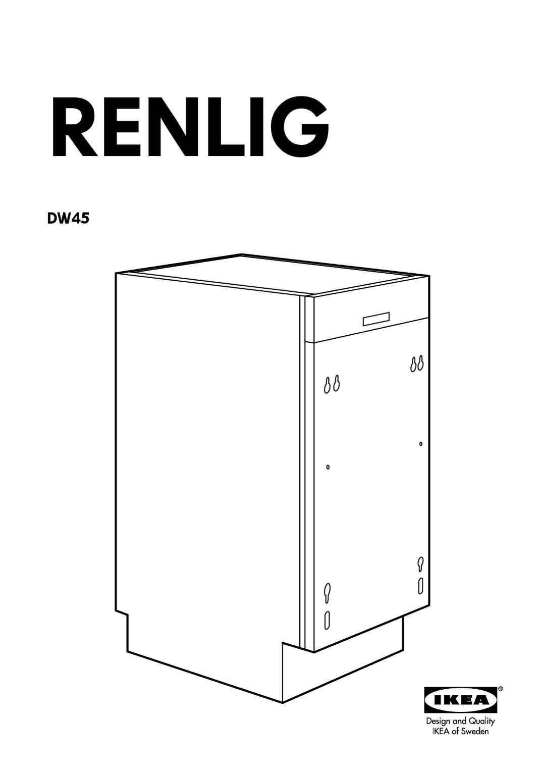 IKEA DW45 manual Renlig 