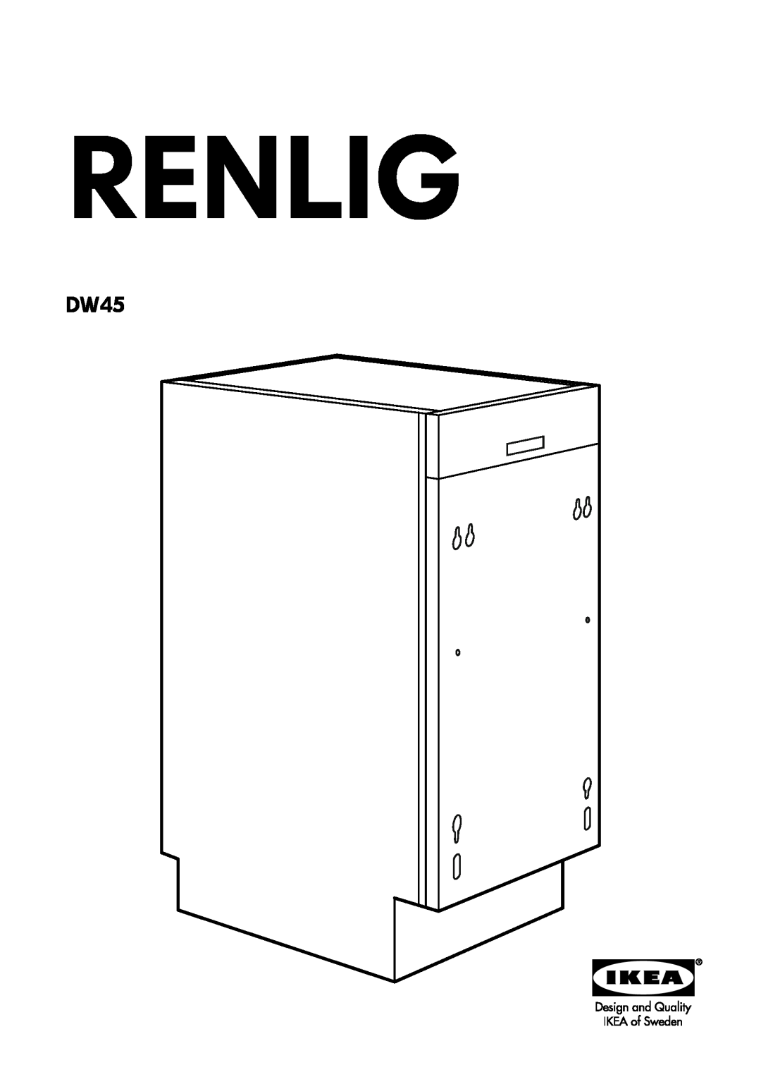 IKEA DW45 manual Renlig 