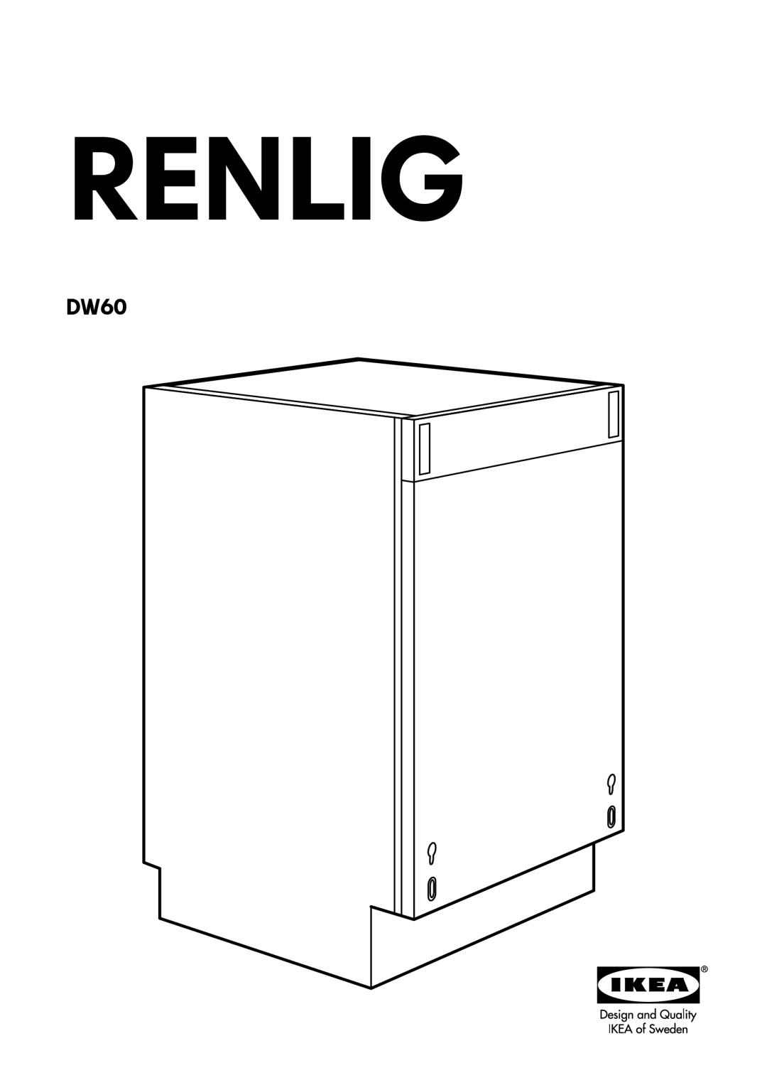 IKEA DW60 manual Renlig Gb 