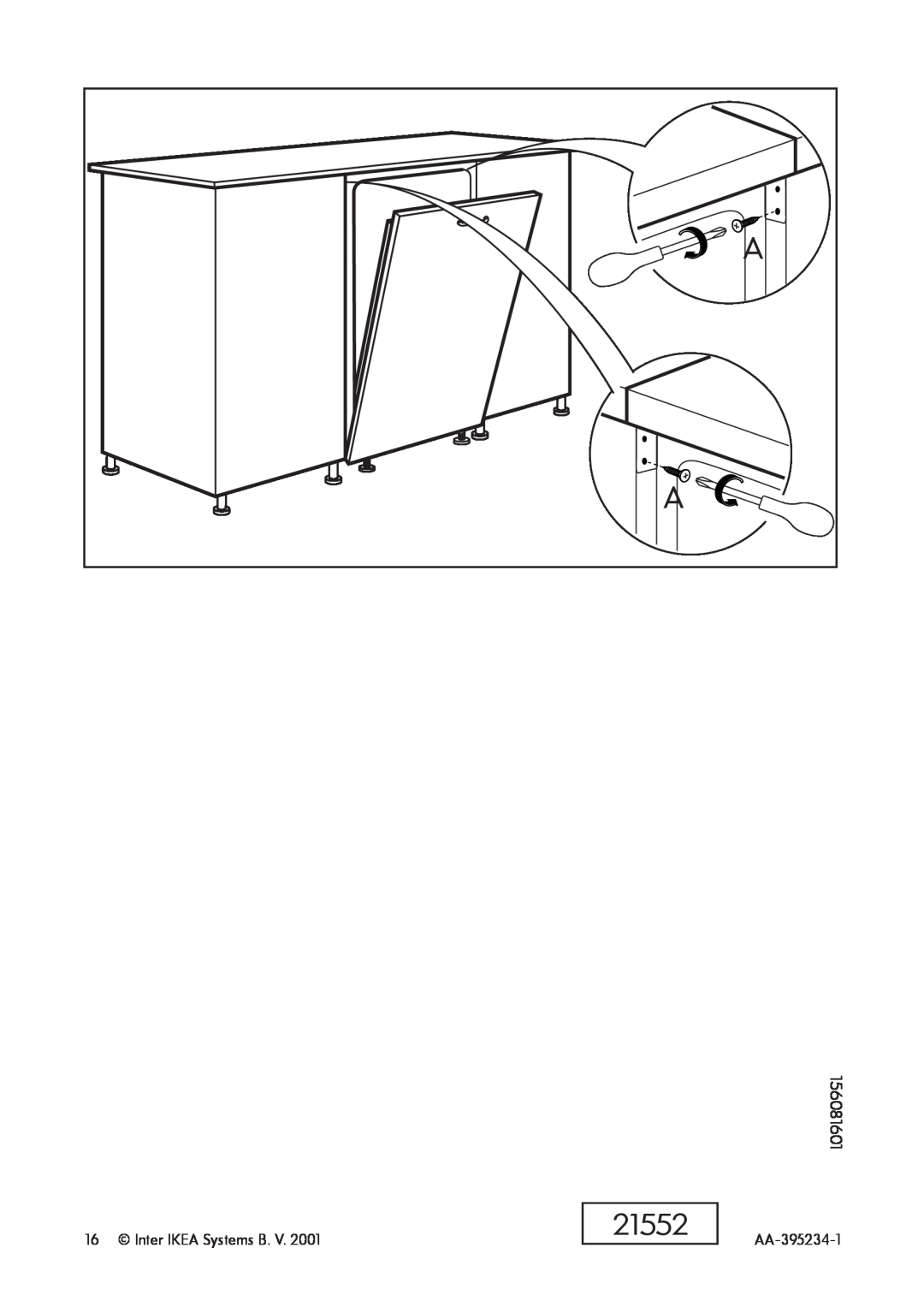 IKEA DW60 manual 21552, 1560, Inter IKEA Systems B. V, AA-395234-1 