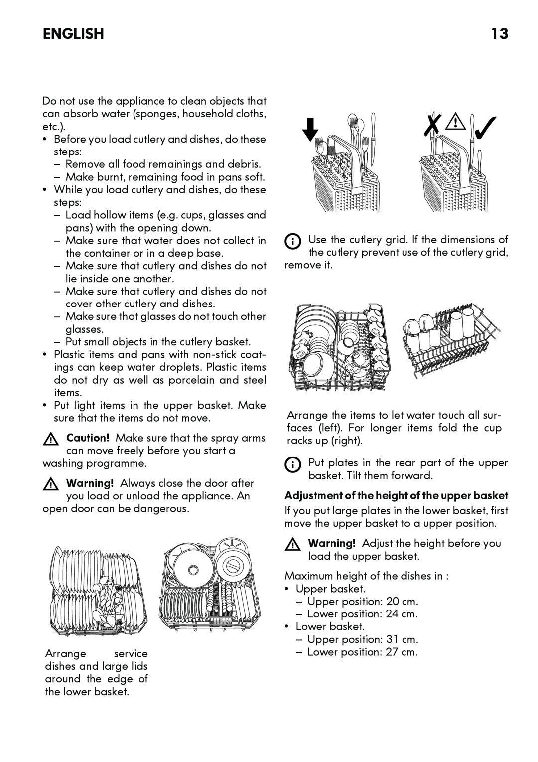 IKEA DW60 manual English, Before you load cutlery and dishes, do these steps 