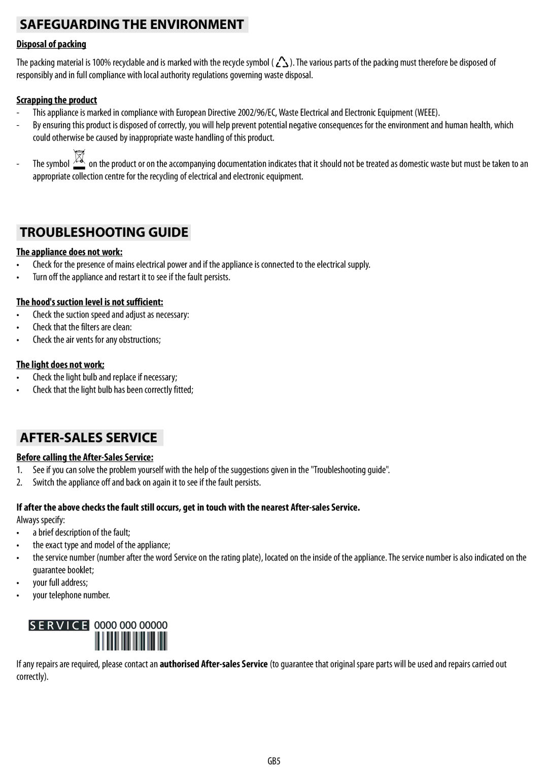 IKEA HW320 manual Safeguarding the Environment, Troubleshooting Guide, AFTER-SALES Service 