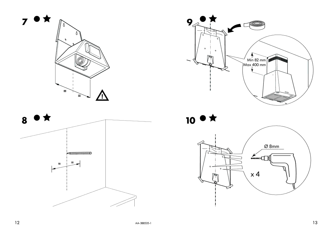 IKEA HW400 manual = = 8mm 