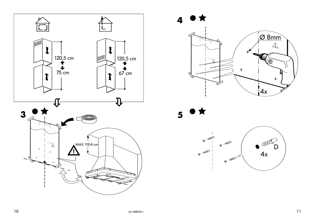 IKEA HW570 manual 8mm 4x D 