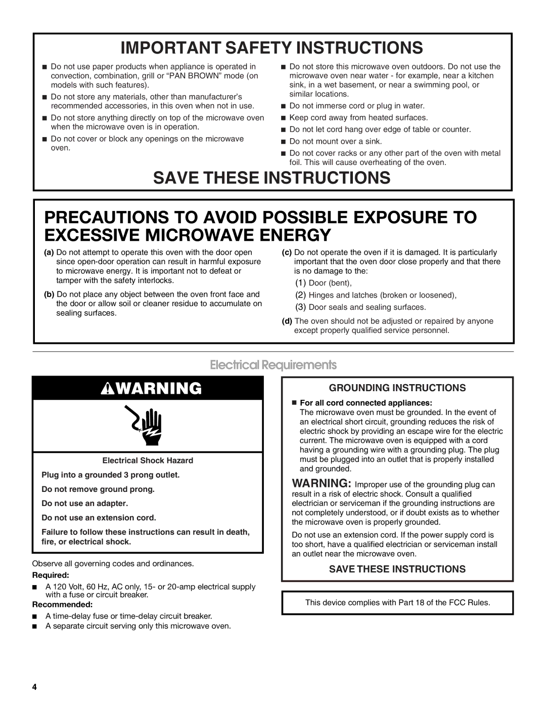 IKEA IBMS1455 manual Electrical Requirements, Required, Recommended 