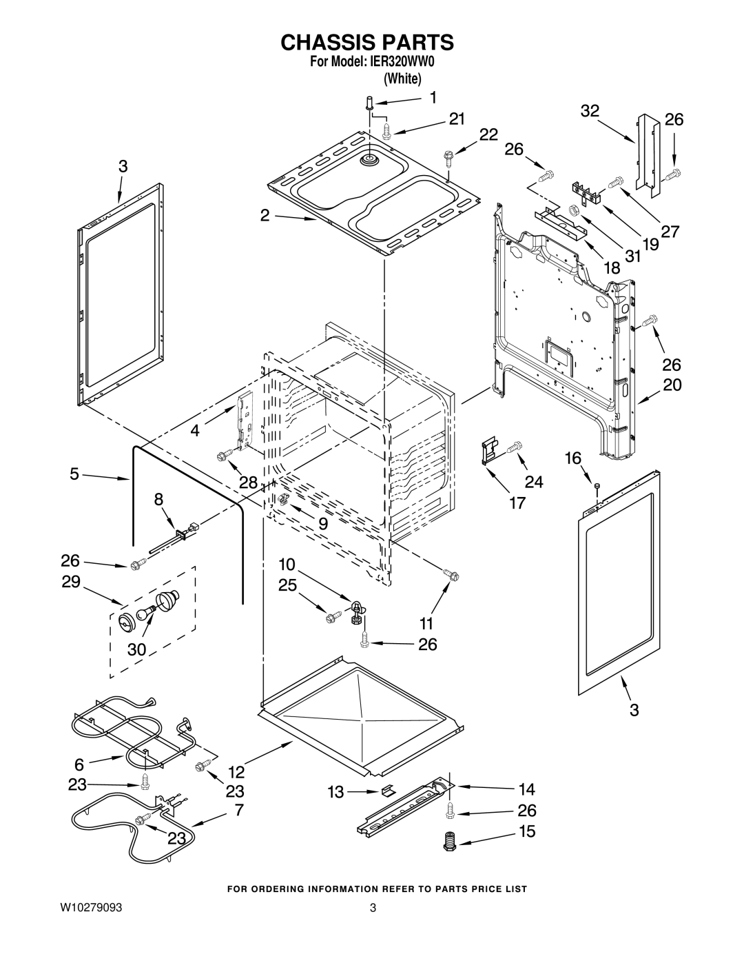 IKEA IER320WW0 owner manual Chassis Parts 