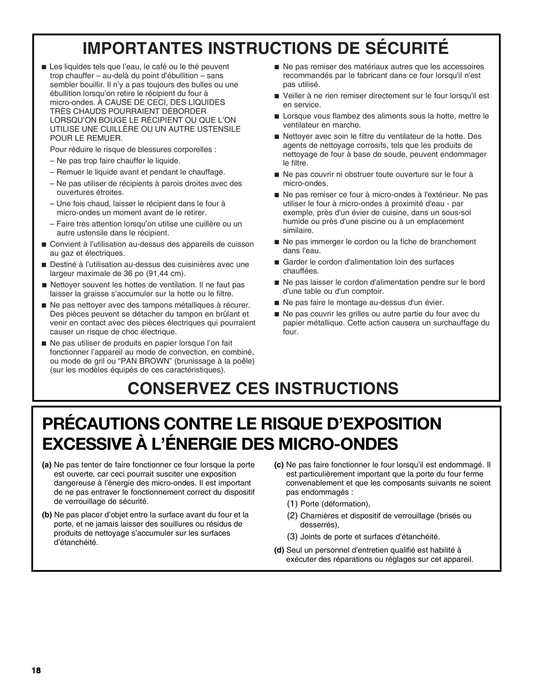 IKEA IMH16, IMH15 manual Importantes Instructions De Sécurité, Conservez Ces Instructions, 1Porte déformation 